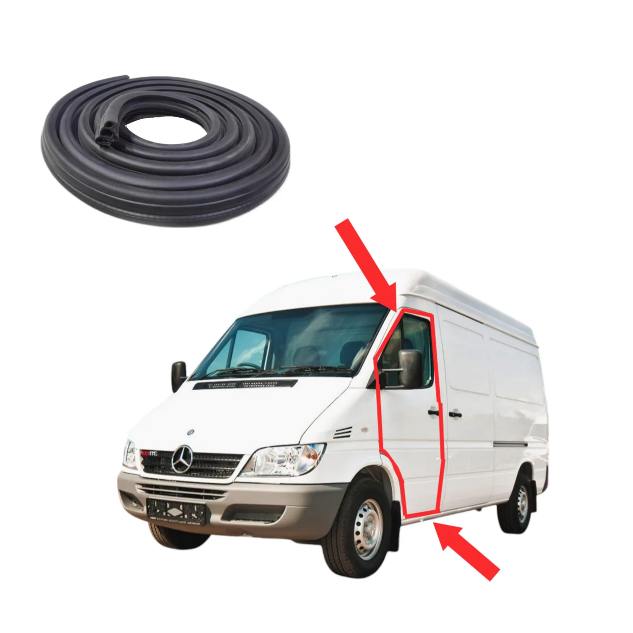 Ущільнювач Sprinter LT передньої дверки (1995-2006рр) 1шт