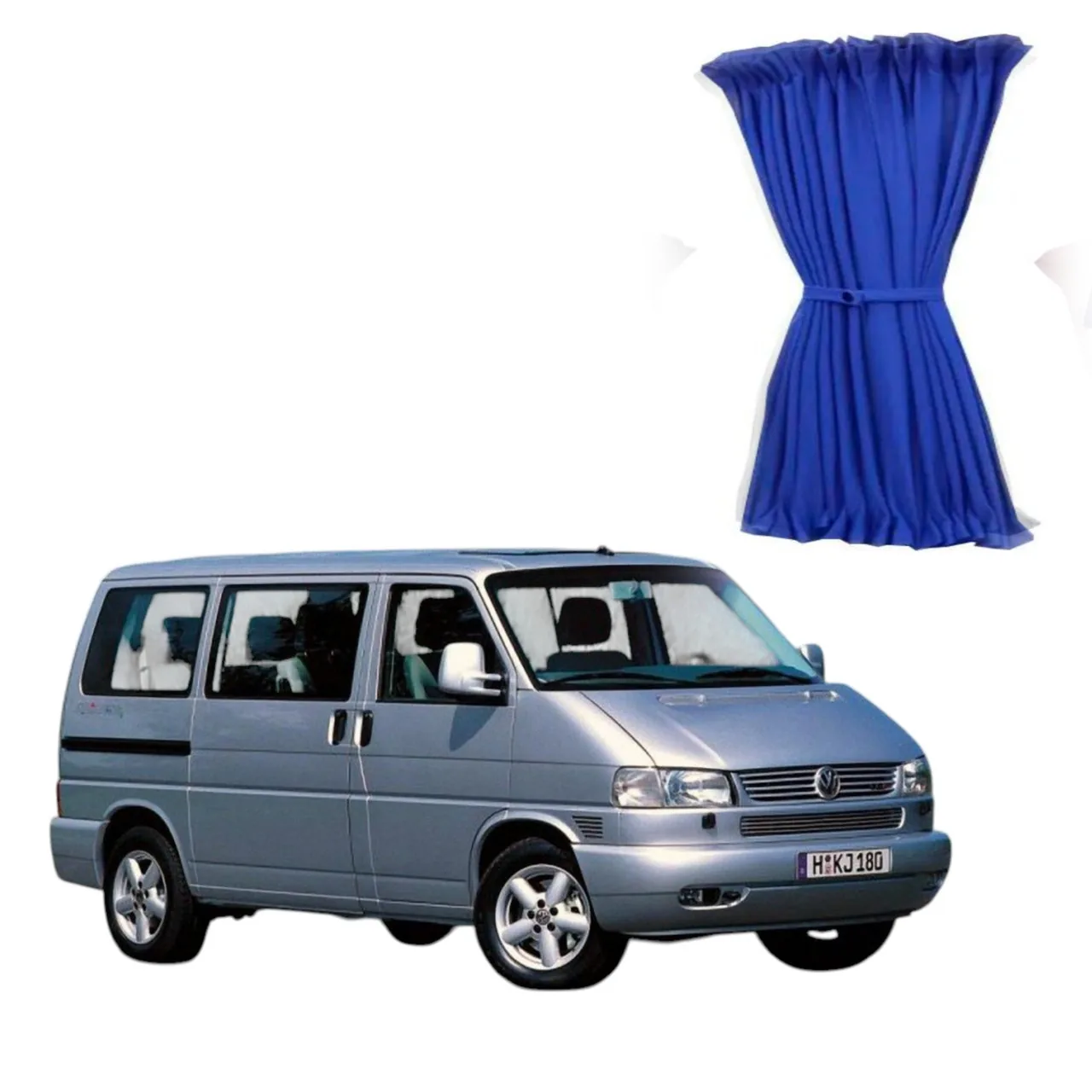Шторки салону WV T4 (1990-2003) сині