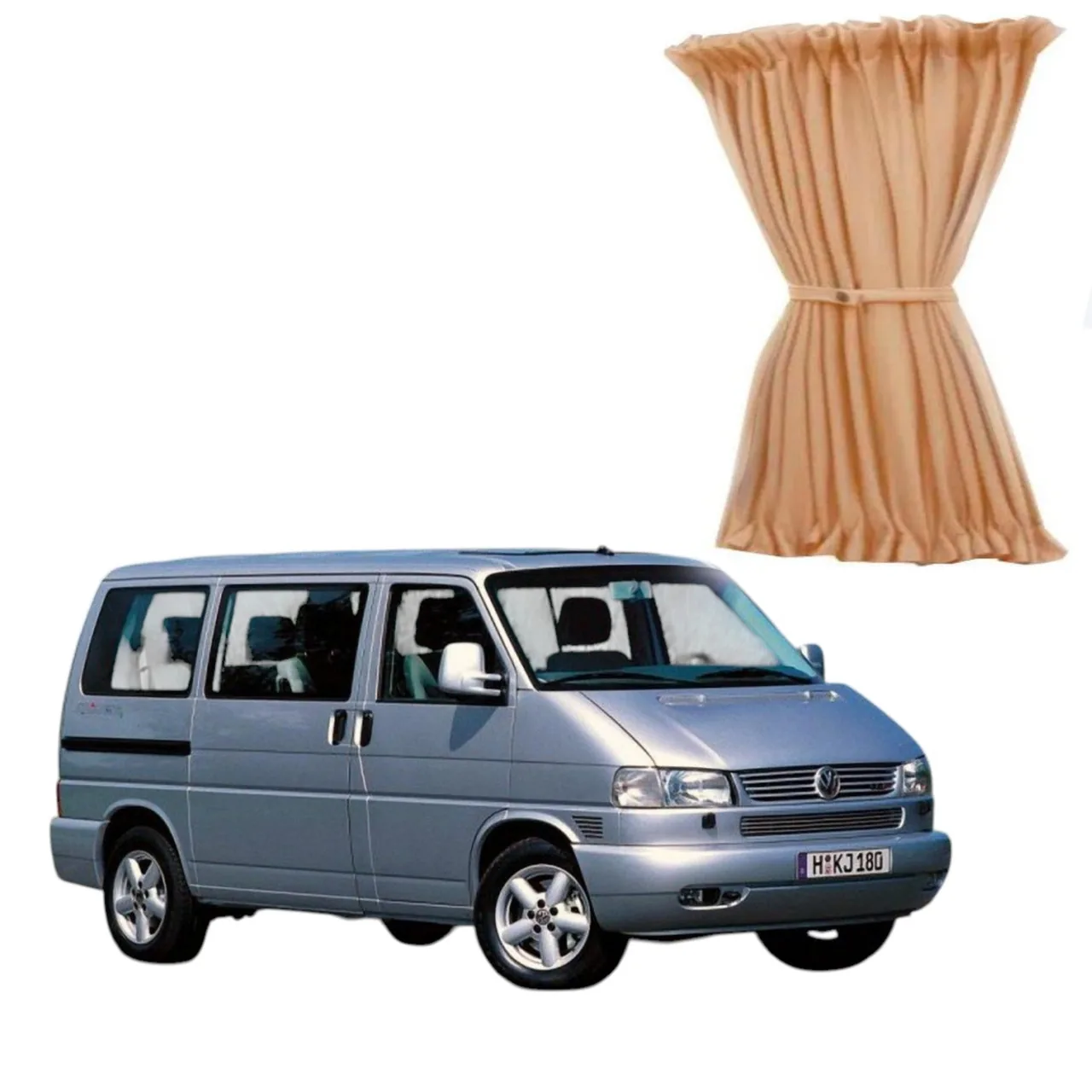 Шторки салону WV T4 (1990-2003) бежеві