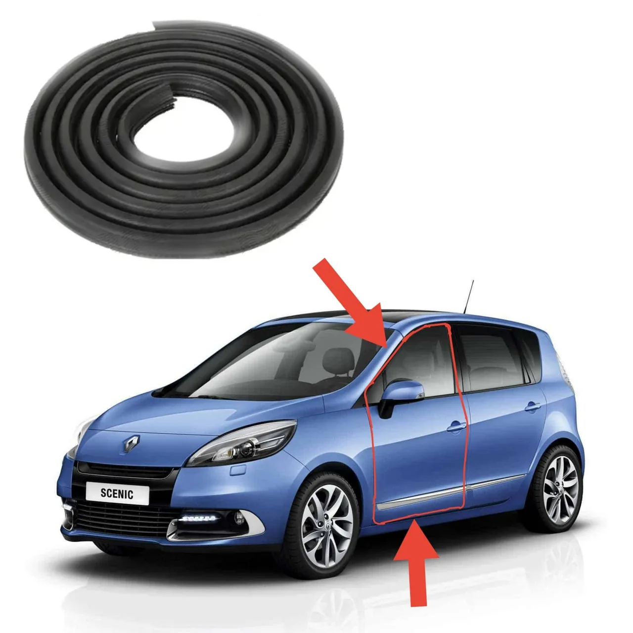 Ущільнювач передньої дверки водія Renault Scenic 3 (2009-2016) новий