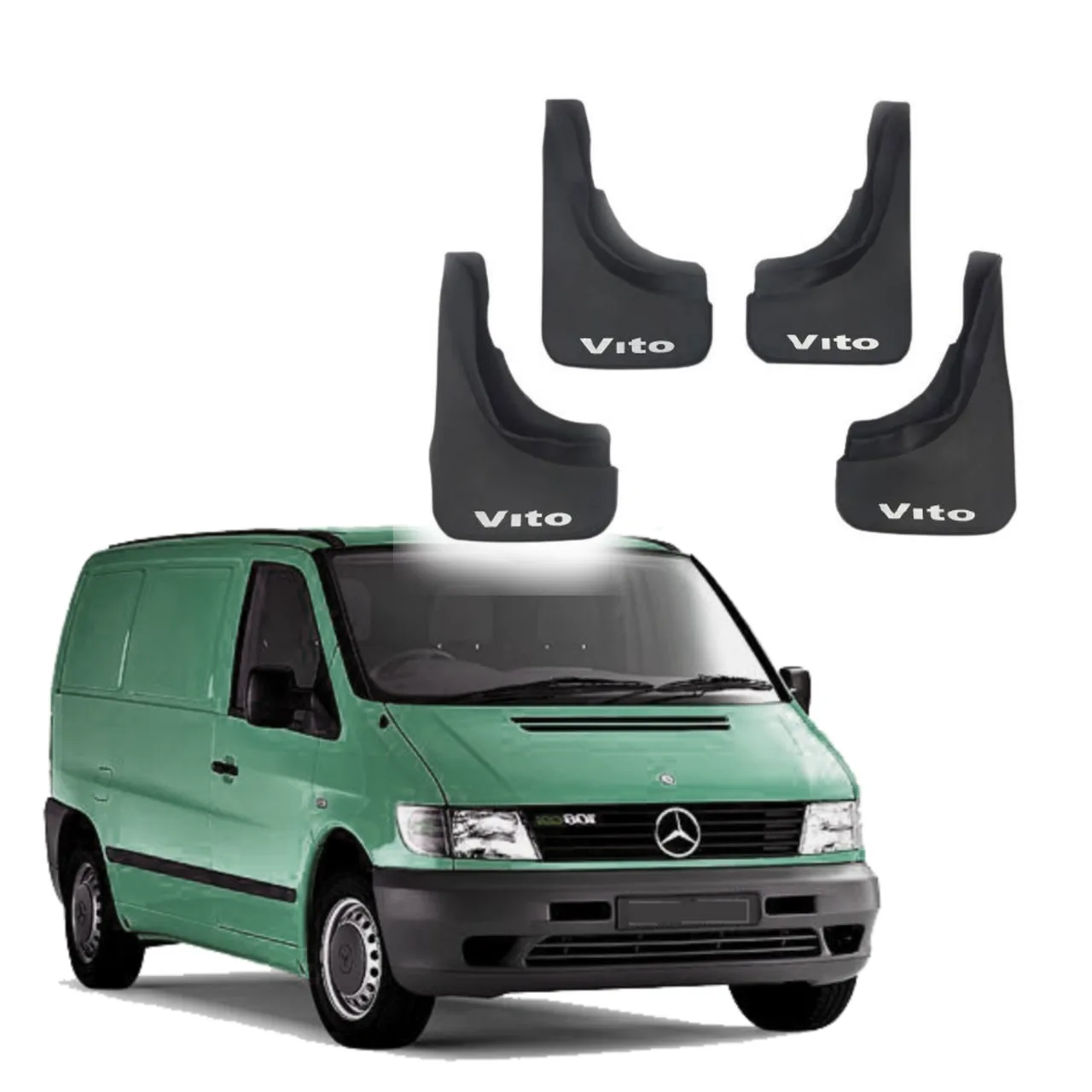 Бризговики Mercedes Vito W638 / W639 ( 1995-2015) резиновые 4шт комплект