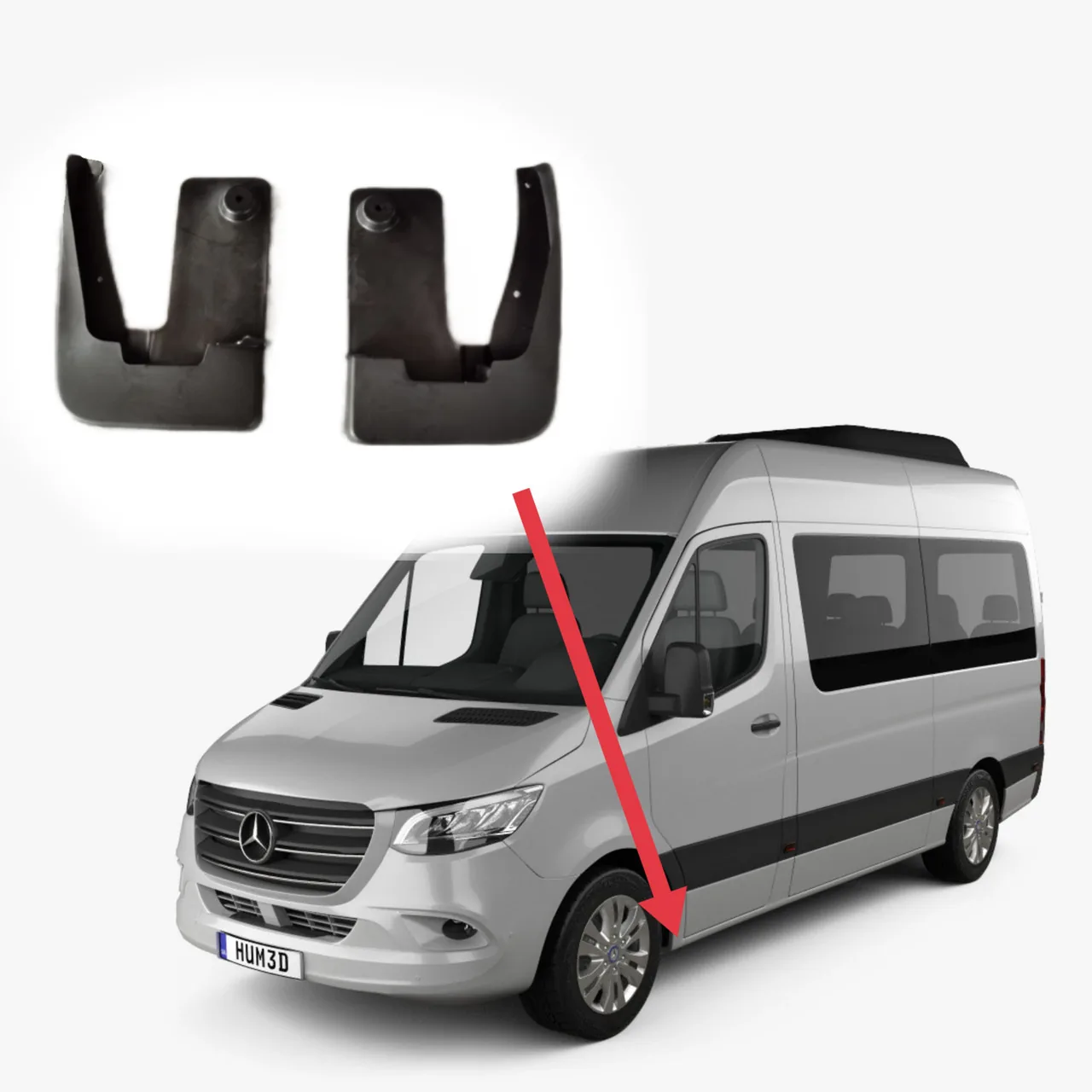Передні бризгуки Mercedes Benz Sprinter W907 (2018-2024) пара 2 шт.