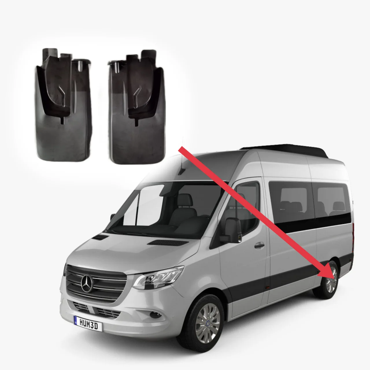 Задні бризгуки Mercedes Benz Sprinter W907 (2018-2024) пара 2 шт.