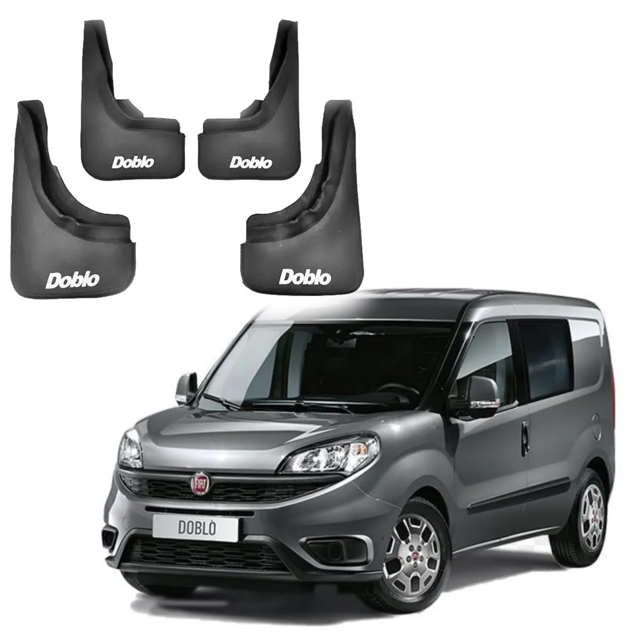 Резиновые бризговики Fiat Doblo W263 (2010+) комплект 4шт