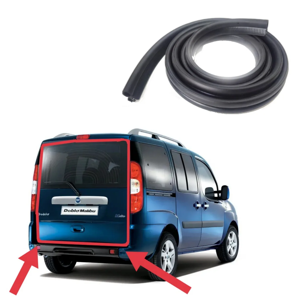 Уплотнитель проёма задней двери Fiat Doblo W223 (2000-2016)