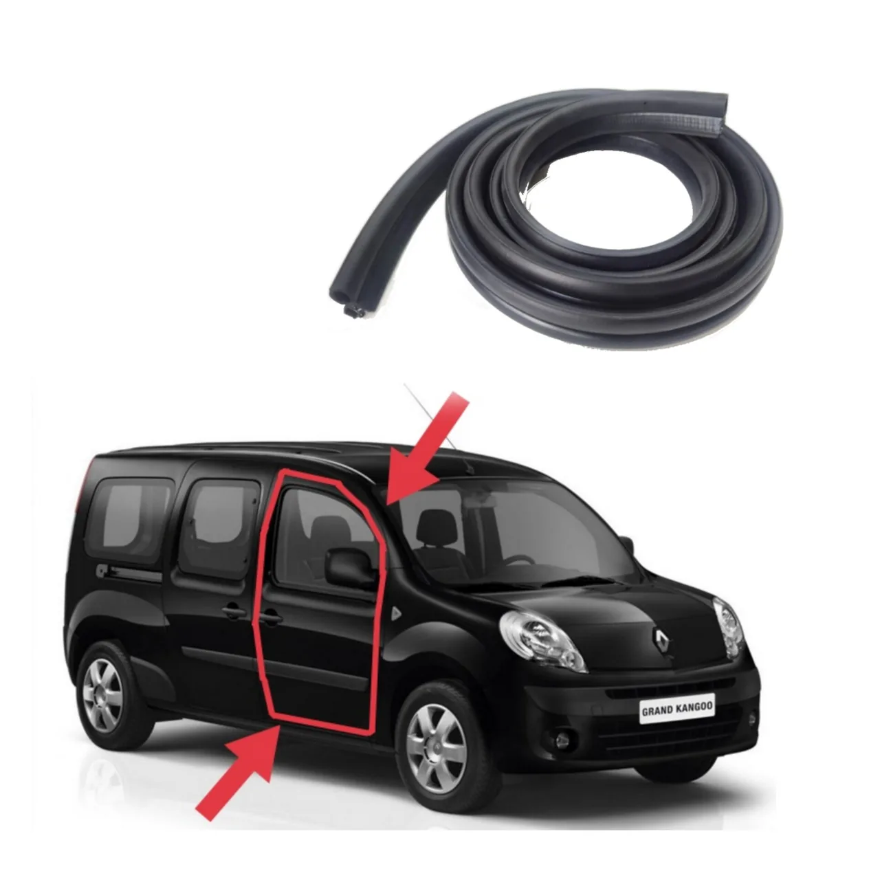 Уплотнитель проёма передней двери Renault Kangoo 2 (2008-2023) новый