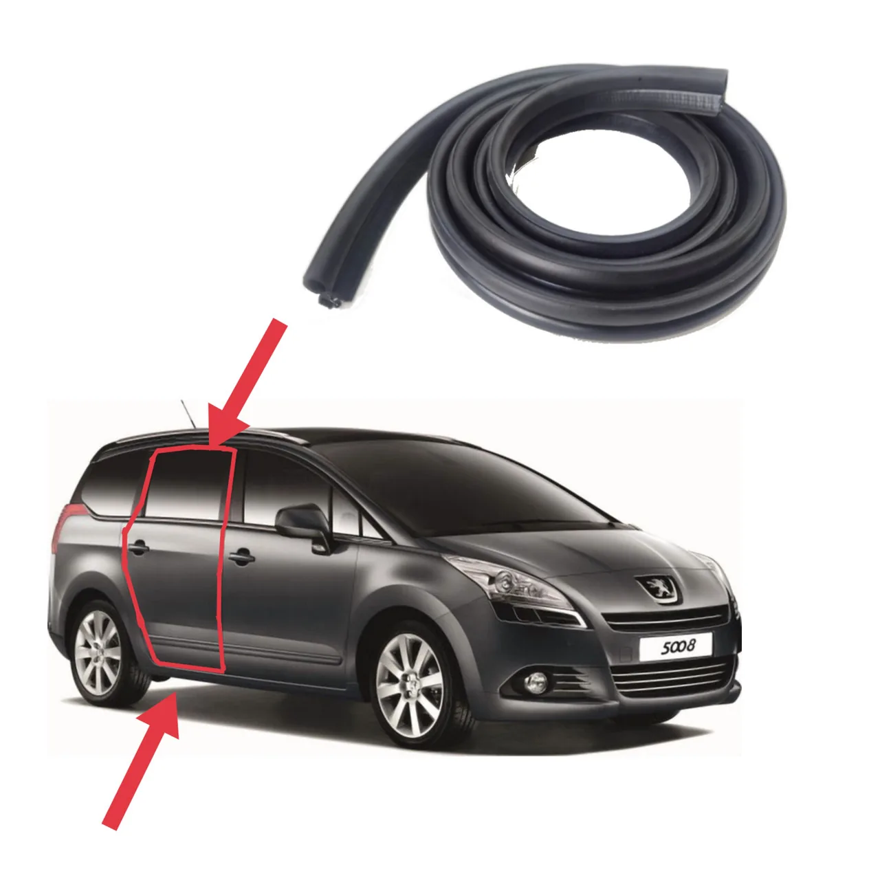 Уплотнитель проёма боковой двери Peugeot 5008 (2009-2017) новый
