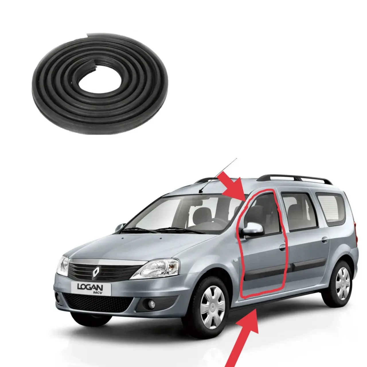 Уплотнитель проёма передней водительской / пасажирськой двери Renault Logan / Dacia Logan 2004-2012
