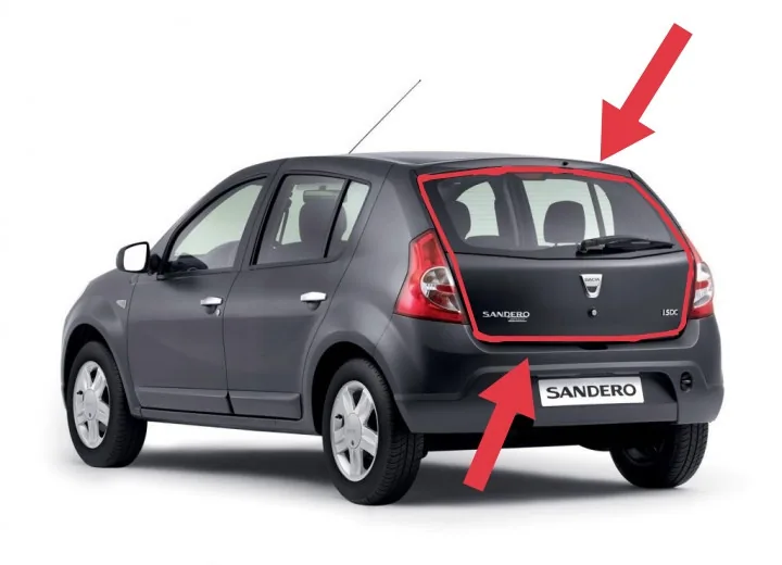 Ущільнювач задніх дверей ляди Renault Sandero / Dacia Sandero (2007-2012)