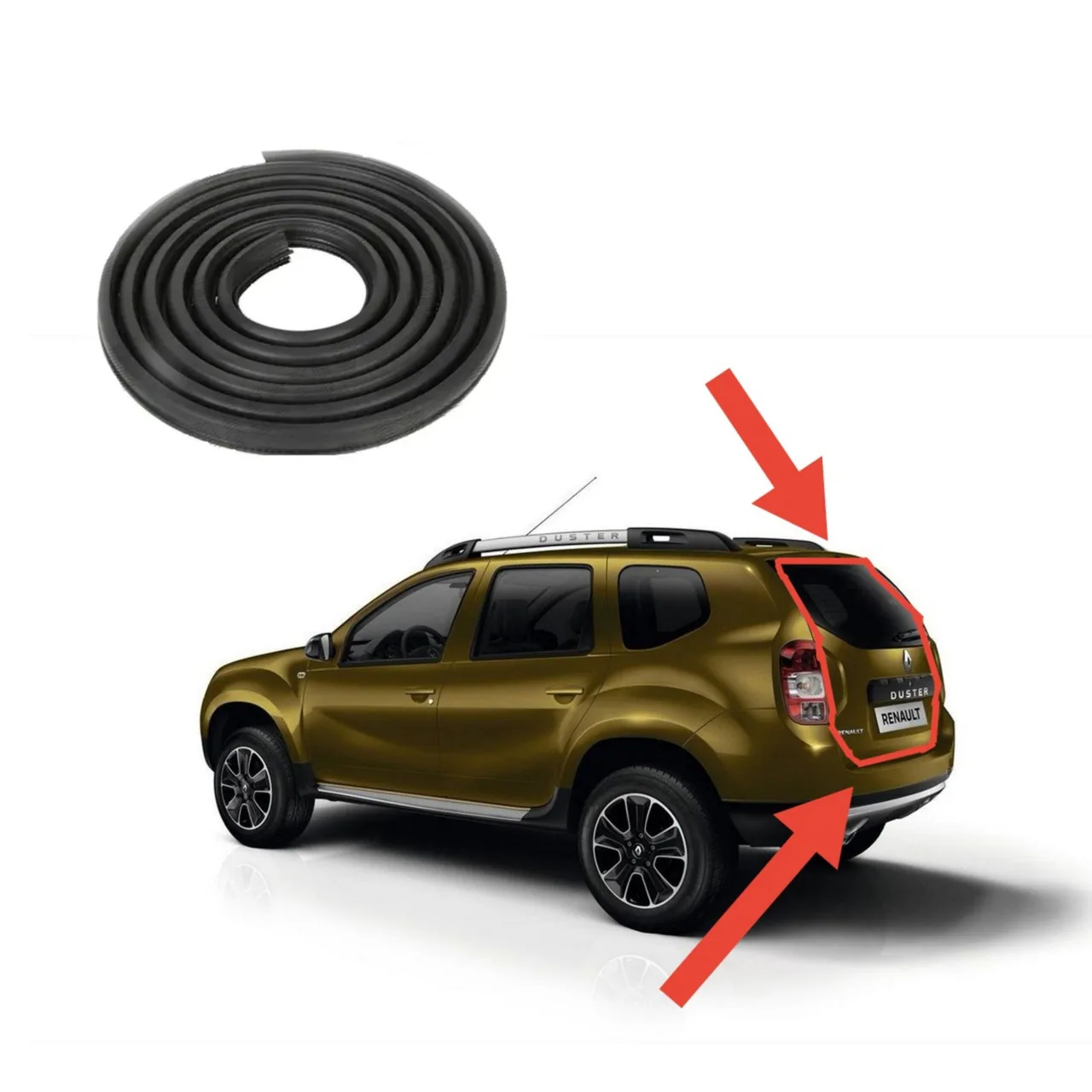 Уплотнитель задней двери ляды Renault Duster / Dacia Duster (2010-2023)