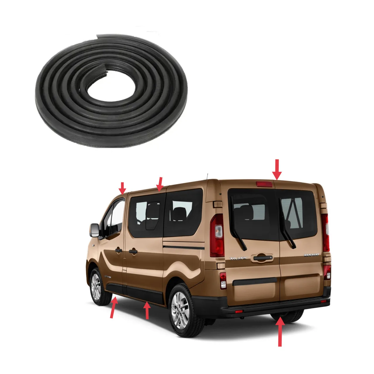 Комплект ущільнювачів Renault Trafic / Opel Vivaro (2014-2023) 4 шт.