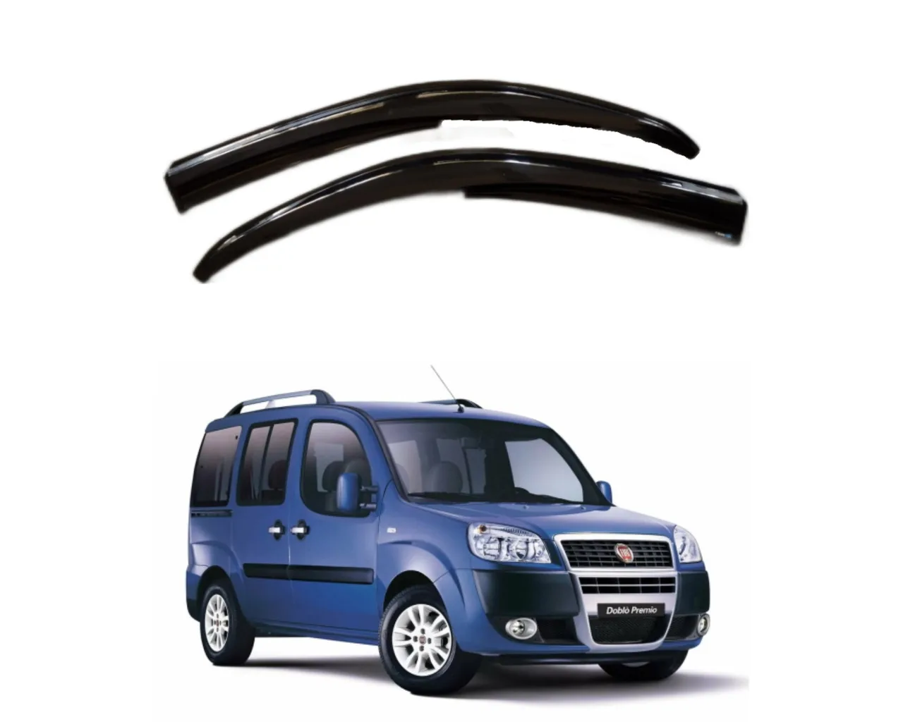 Дефлектори вікон Fiat Doblo W223 (2000-2012) на скотчі SunPlex