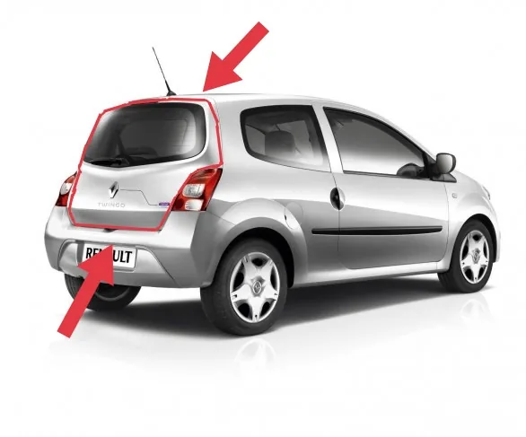 Уплотнитель проёма задней двери ляды Renault Twingo 2 (2007-2014)