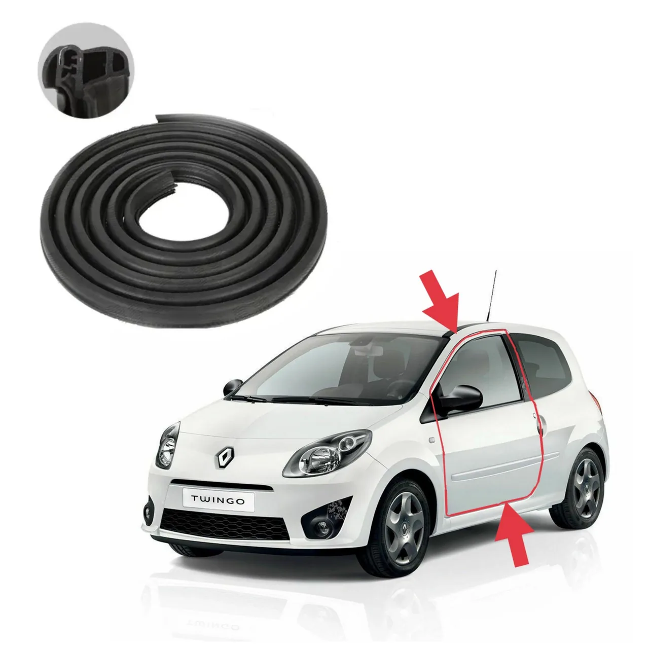 Уплотнитель проёма передней двери Renault Twingo 2 (2007-2014)