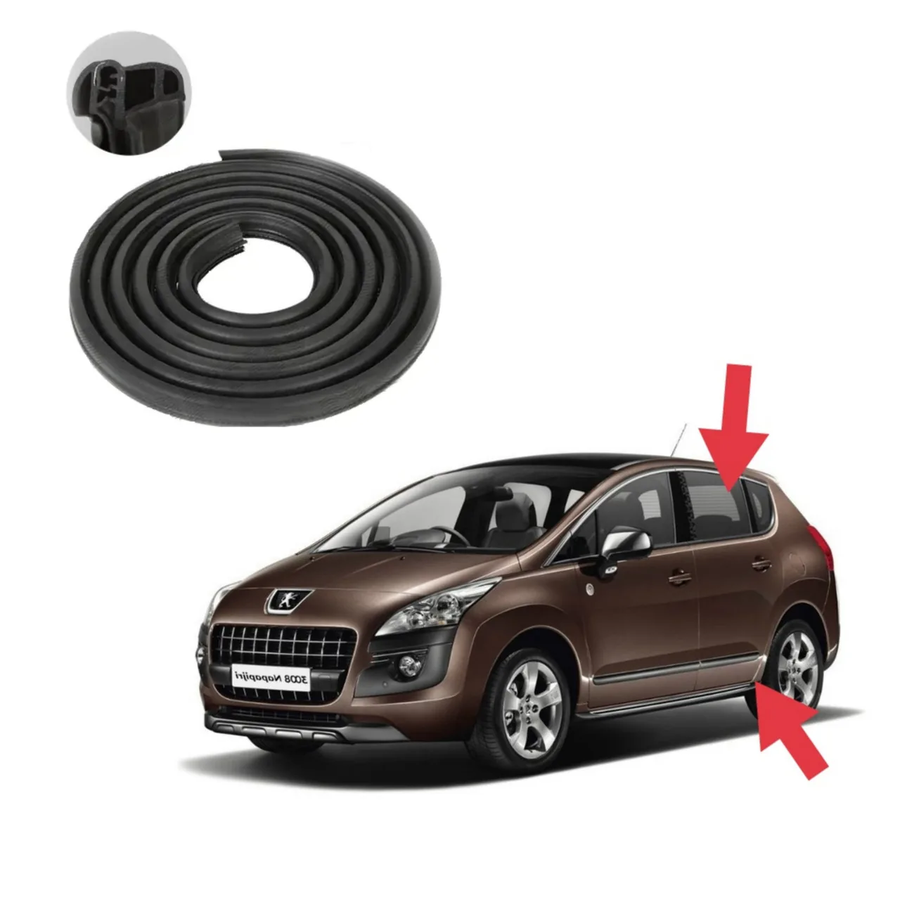 Уплотнитель проёма боковой двери Peugeot 3008 (2009-2016) новый