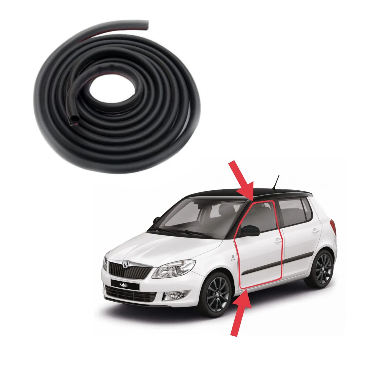Ущільнювач пройому передньої дверки Skoda Fabia 2 (2007-2014) новий