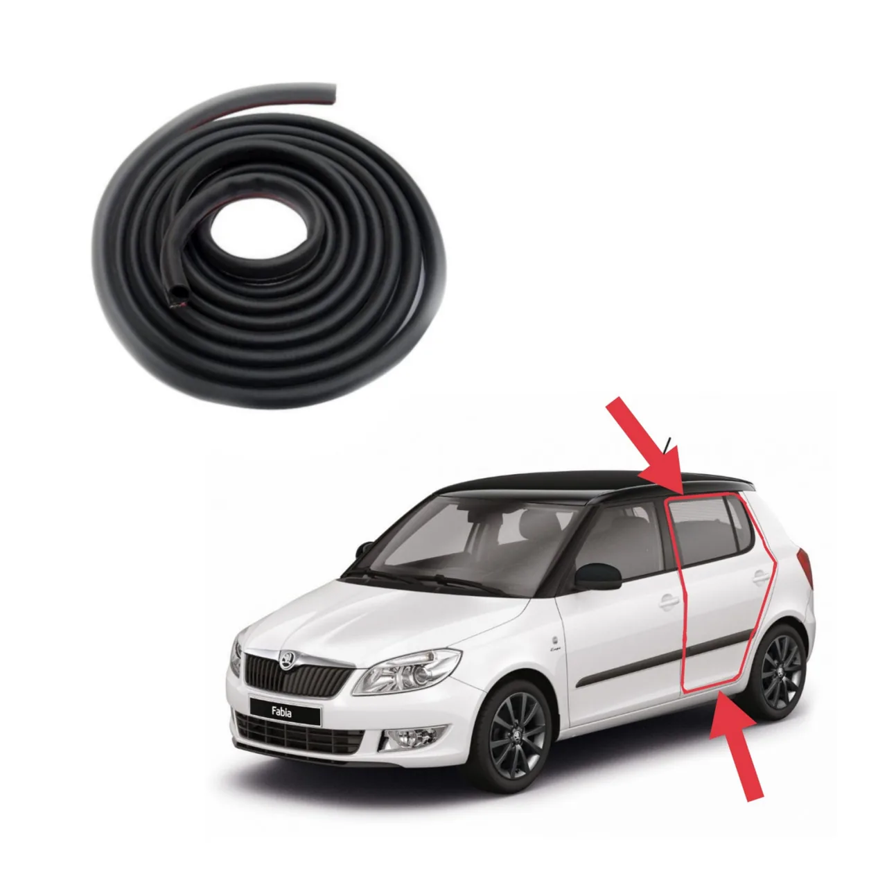 Уплотнитель проёма боковой двери Skoda Fabia 2 (2007-2014) новый