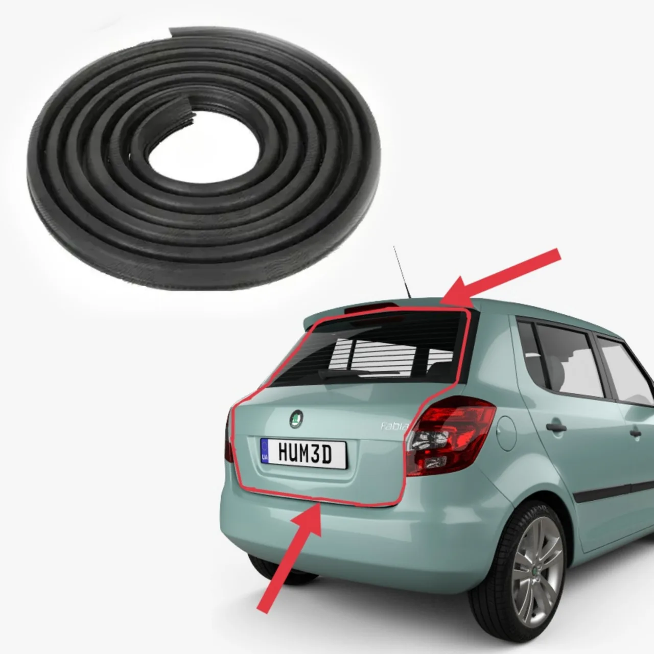 Уплотнитель проёма задней двери ляды Skoda Fabia 2 (2007-2014) новый