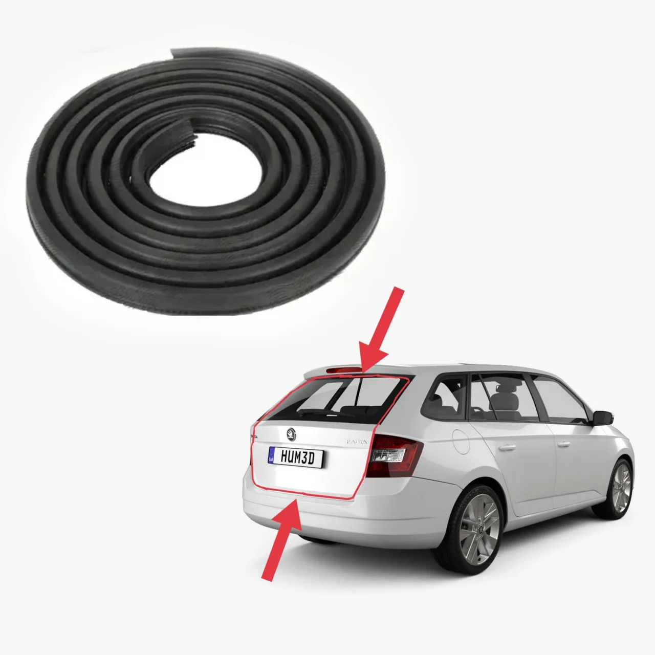 Уплотнитель проёма задней двери ляды Skoda Fabia 3 (2014-2021) новый