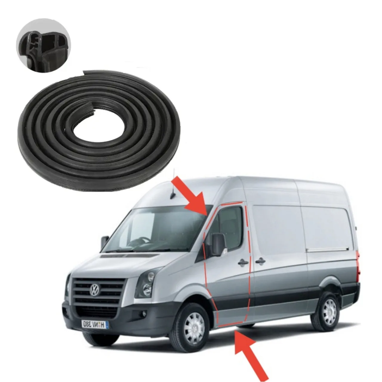 Ущільнювач Volkswagen Crafter пройому передньої дверки (2006-2016гг)
