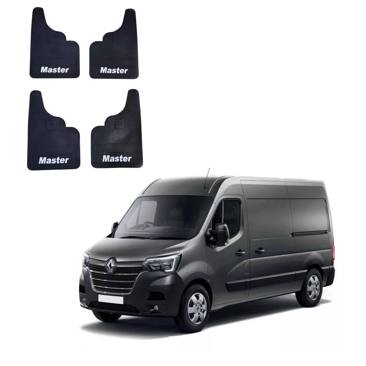 Бризговики Renault Master 3 (2010-2024) комплект 4шт, плоские