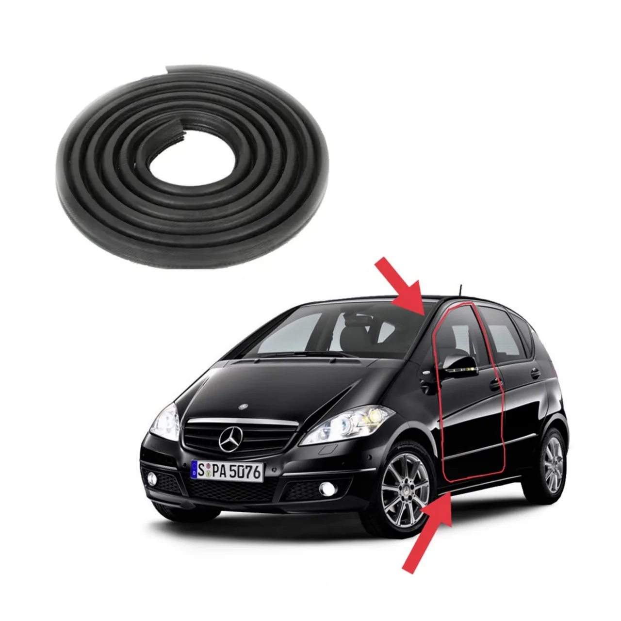 Уплотнитель проёма передней двери Mercedes Benz A150/160 W169 (2004-2012)