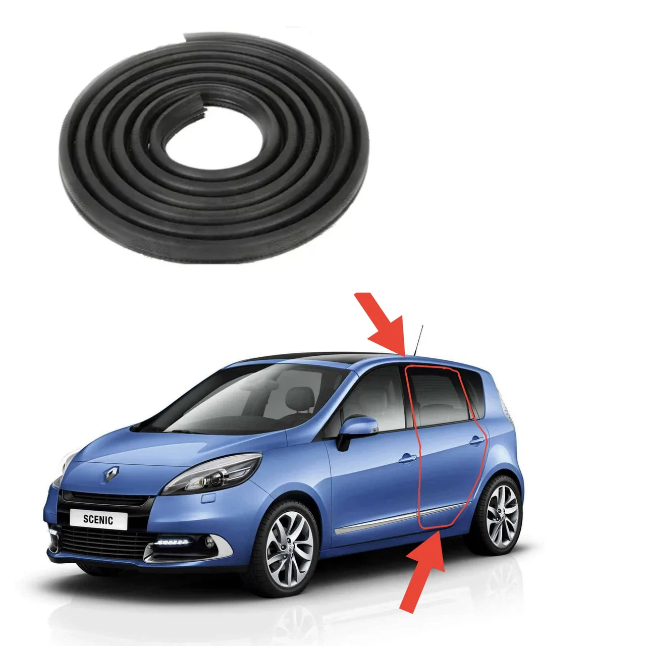 Ущільнювач бокової дверки Renault Scenic 3 (2009-2016) новий