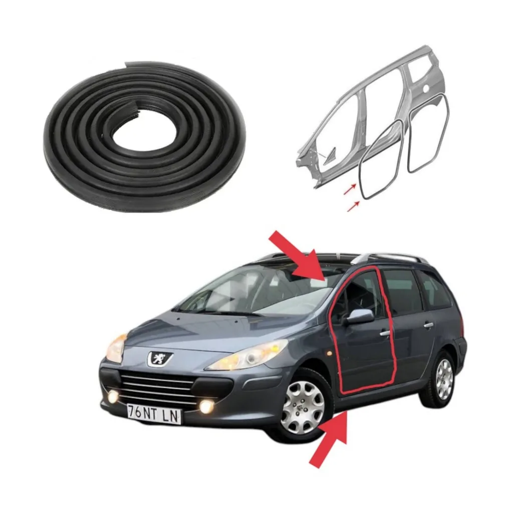 Уплотнитель проёма передней двери Peugeot 307/307SW (2001-2008)