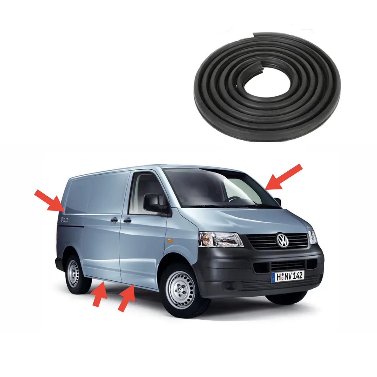 Комплект Уплотнителей 4шт VW Т5 (2003-2015) для дверных проемов
