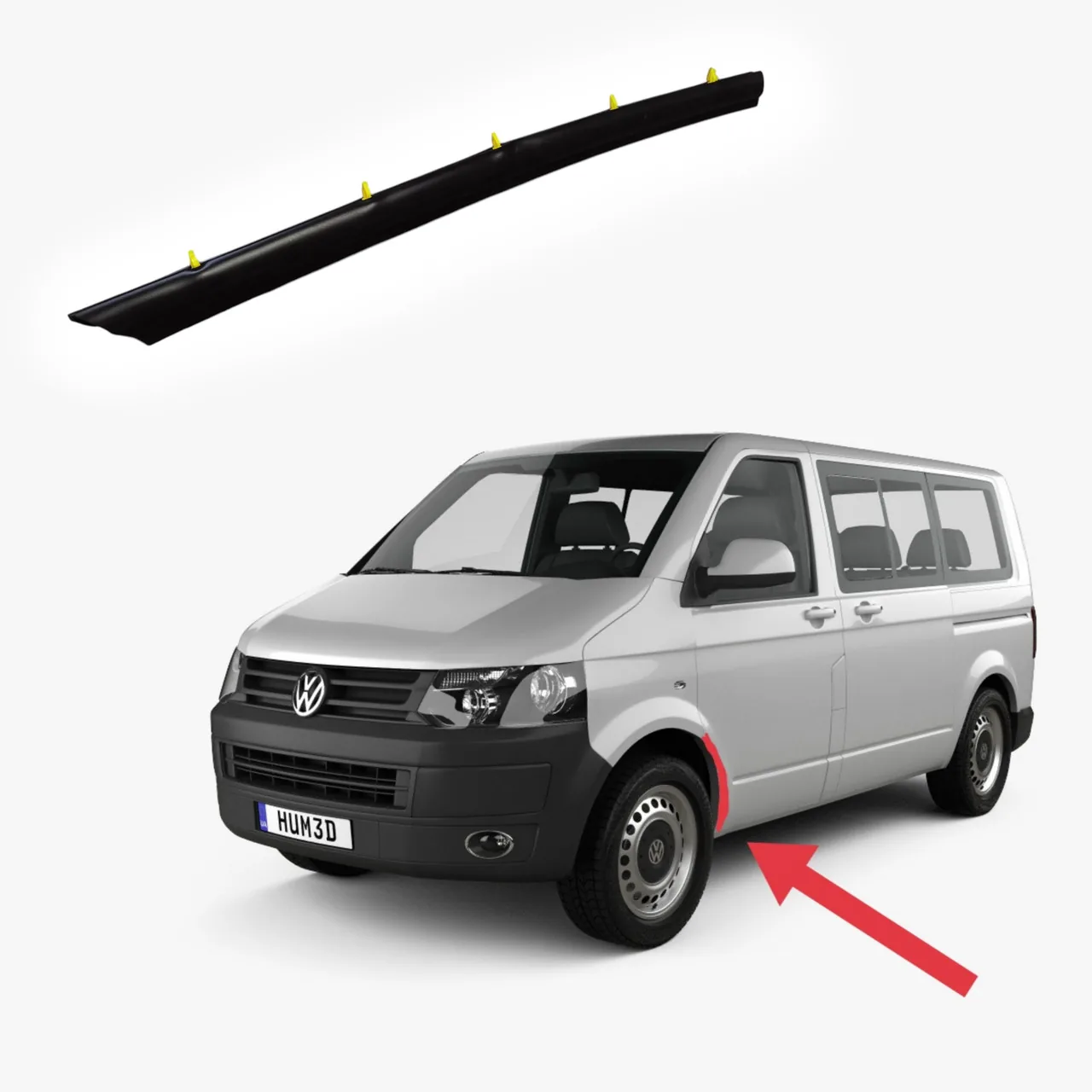 Уплотнитель на переднюю дверь арки WV T5 (2003-2015)