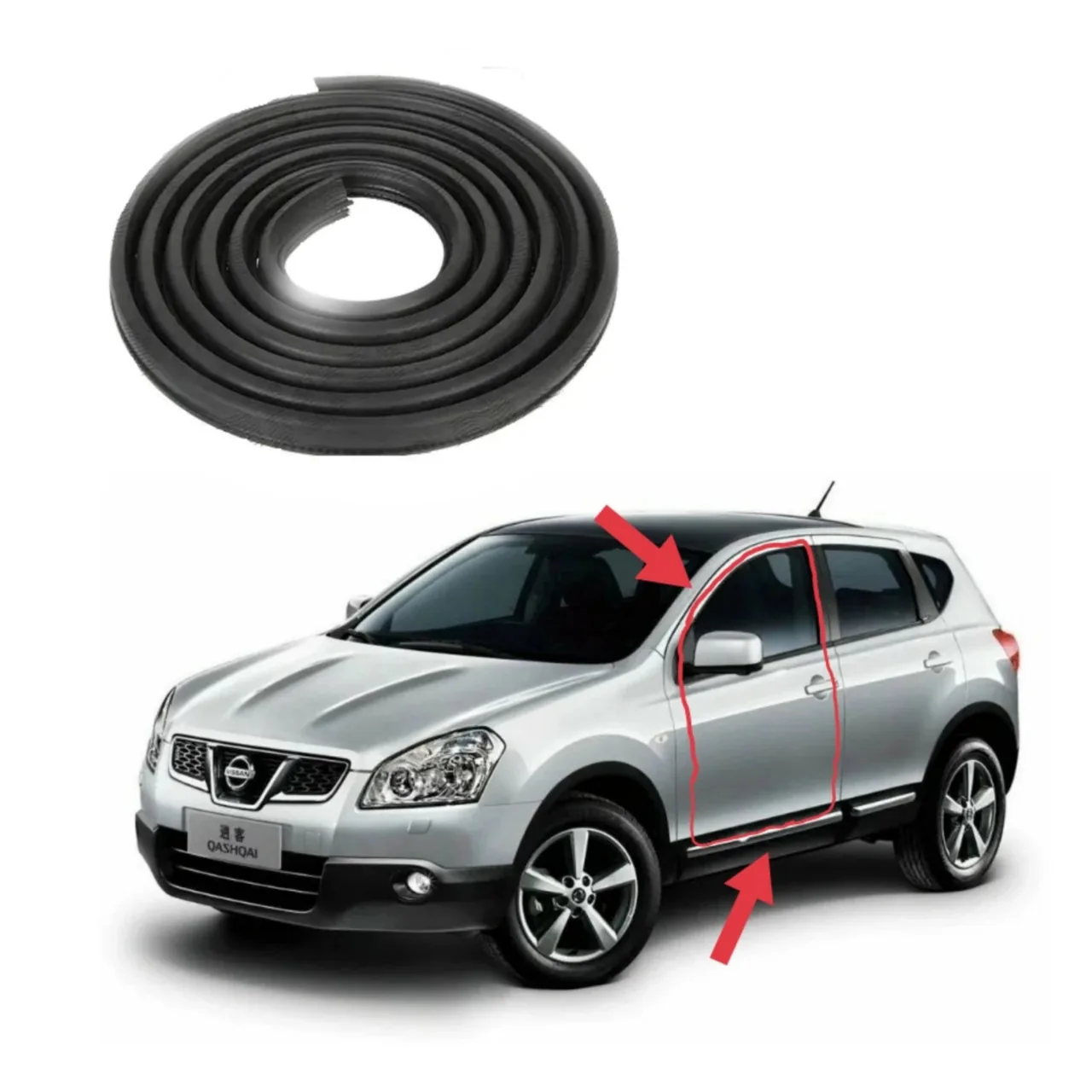 Уплотнитель проёма передней двери Nissan Qashqai J10 (2006-2013)