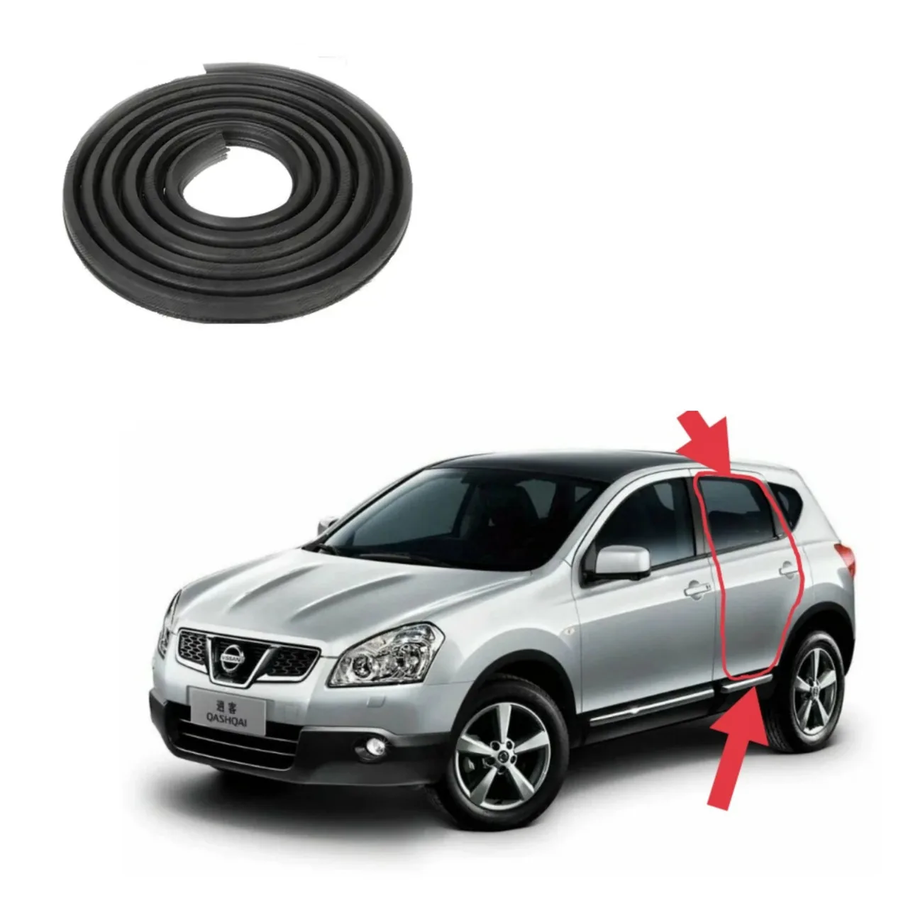 Уплотнитель проёма боковой двери Nissan Qashqai J10 (2006-2013)