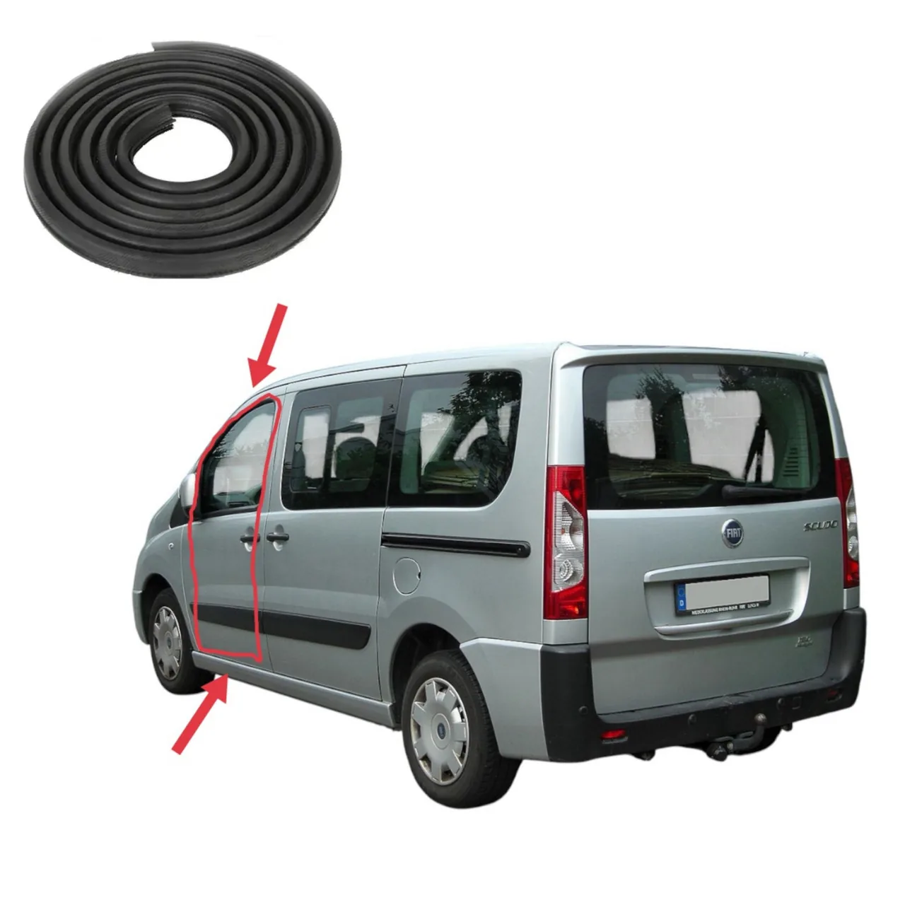 Ущільнювач пройому передньої дверки Fiat Scudo 2 / Citroen Jumpy (2007-2016)