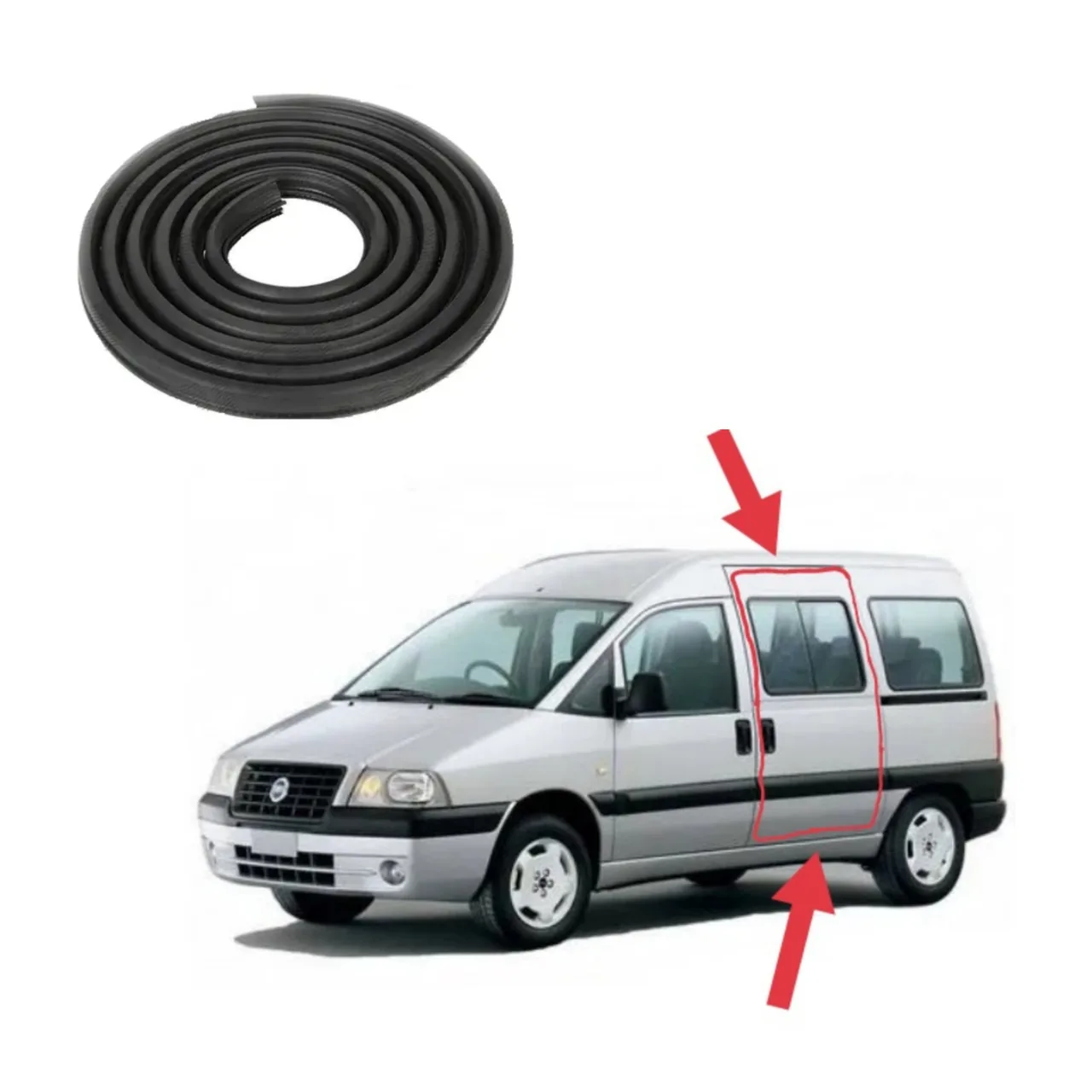 Уплотнитель проёма боковой двери Fiat Scudo 1 / Citroen Jumpy (1995-2007)