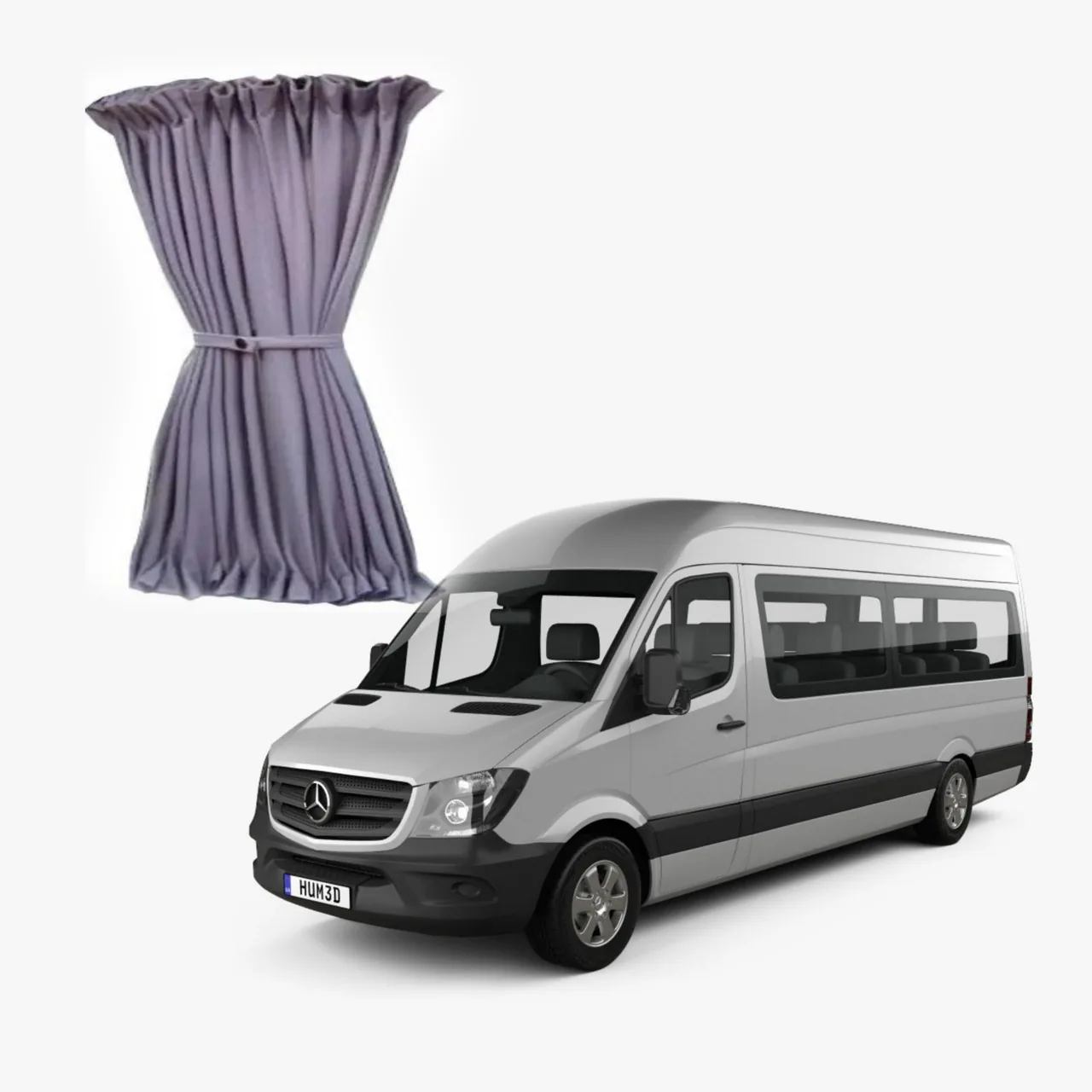 Шторки салону Sprinter W906/907 (2006-2025) довга база сірі