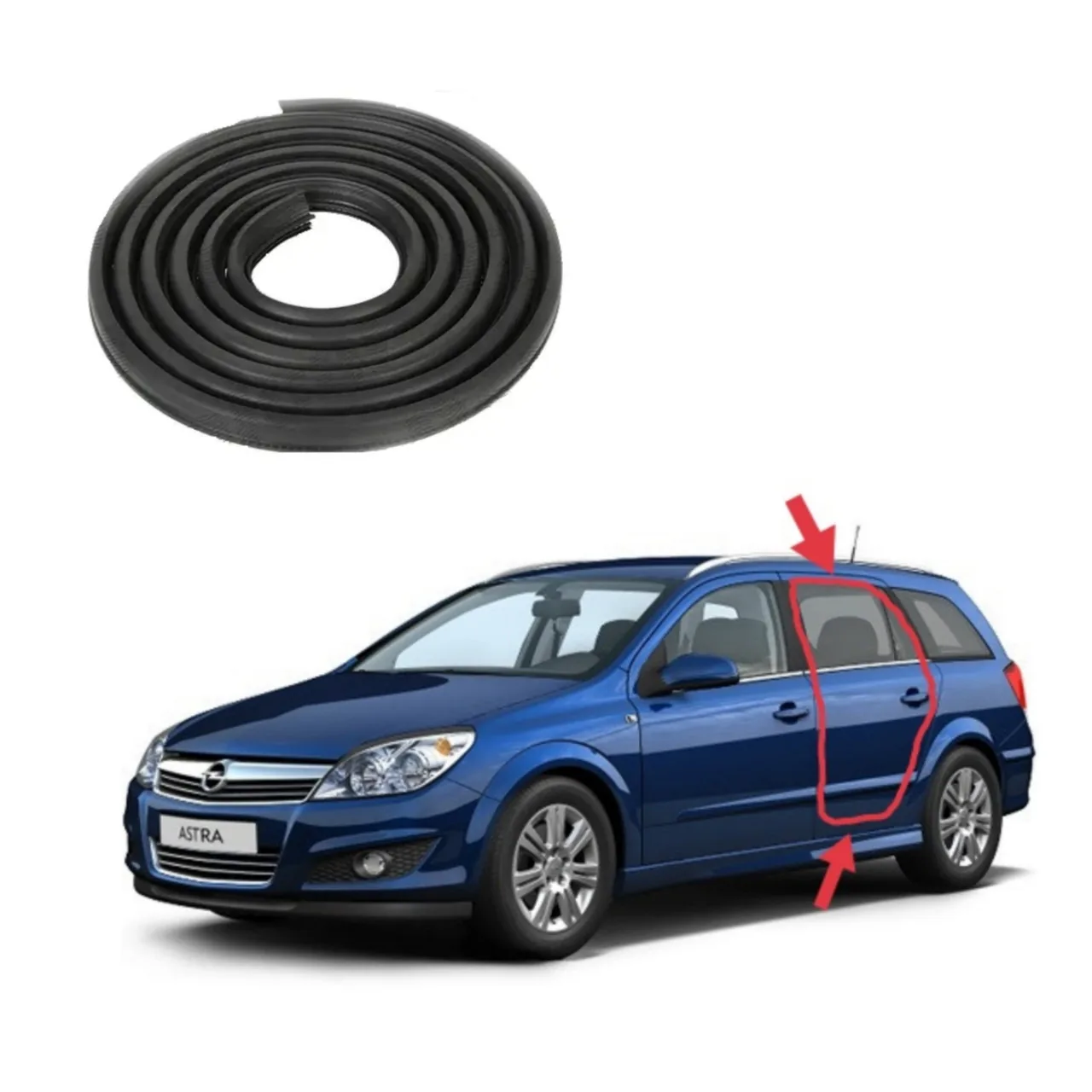 Уплотнитель проёма боковой двери Opel Astra H (2004-2011) Турция аналог