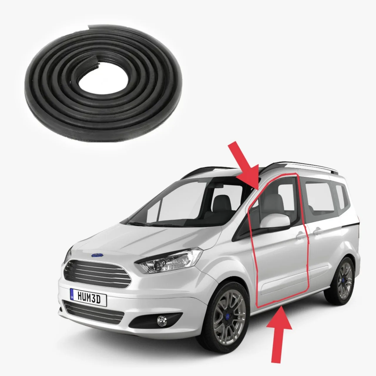 Уплотнитель проёма передней двери Ford Courier (2014-2023)
