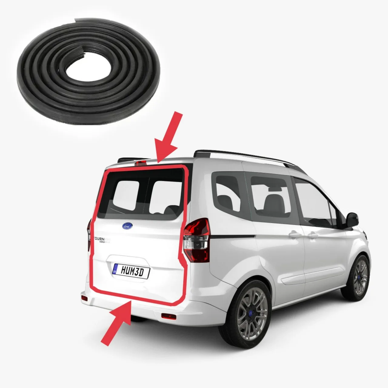 Ущільнювач отвору задей дверей Ford Courier (2014-2023)