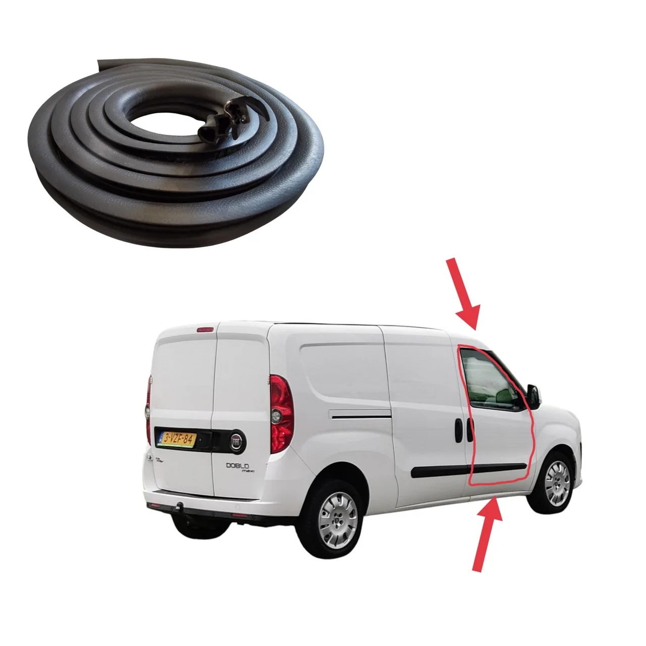 Уплотнитель проёма передней двери Fiat Doblo W263 (2010-2022) новый