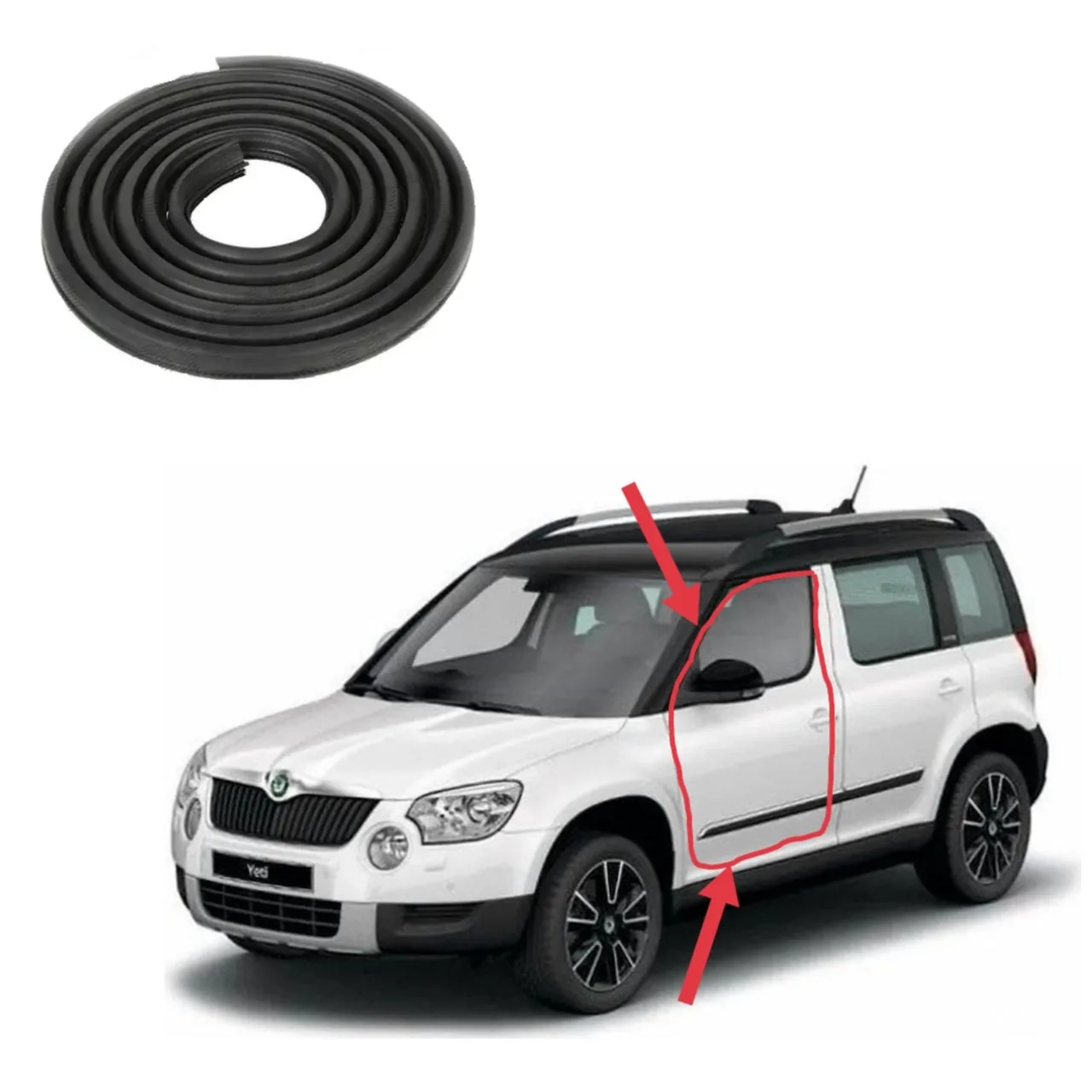 Ущільнювач пройому передньої дверки Skoda Yeti (2009-2017)
