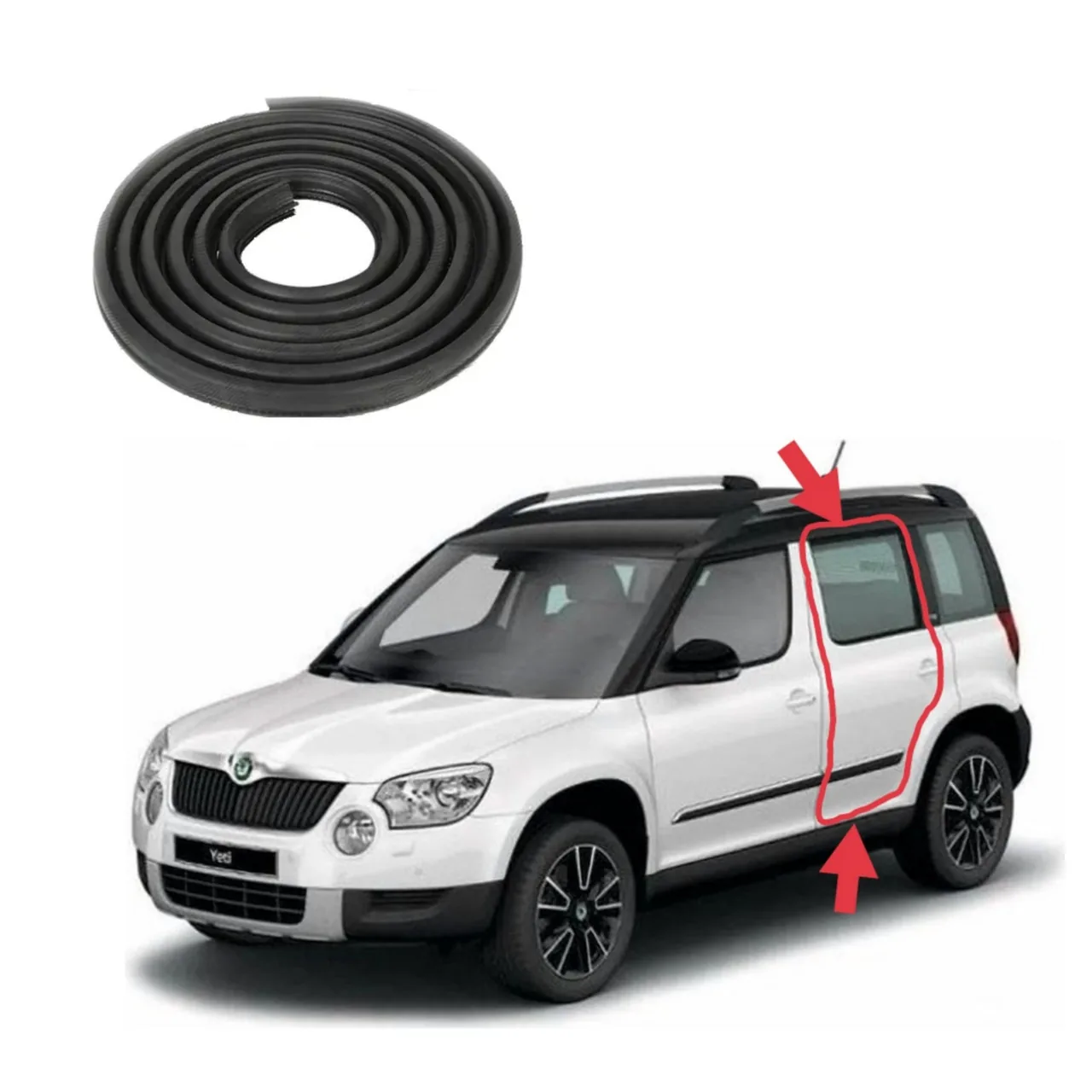 Ущільнювач пройому бокової двері Skoda Yeti (2009-2017)