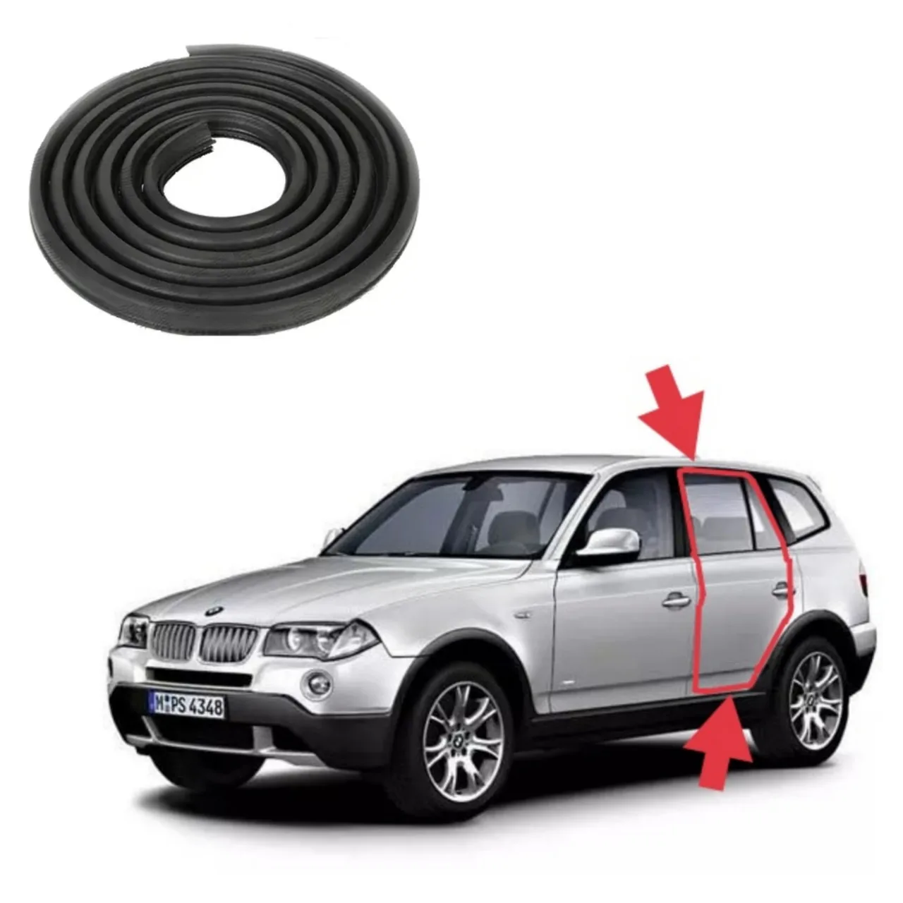 Уплотнитель проёма боковой двери BMW X3 E83/F25 (2003-2018)
