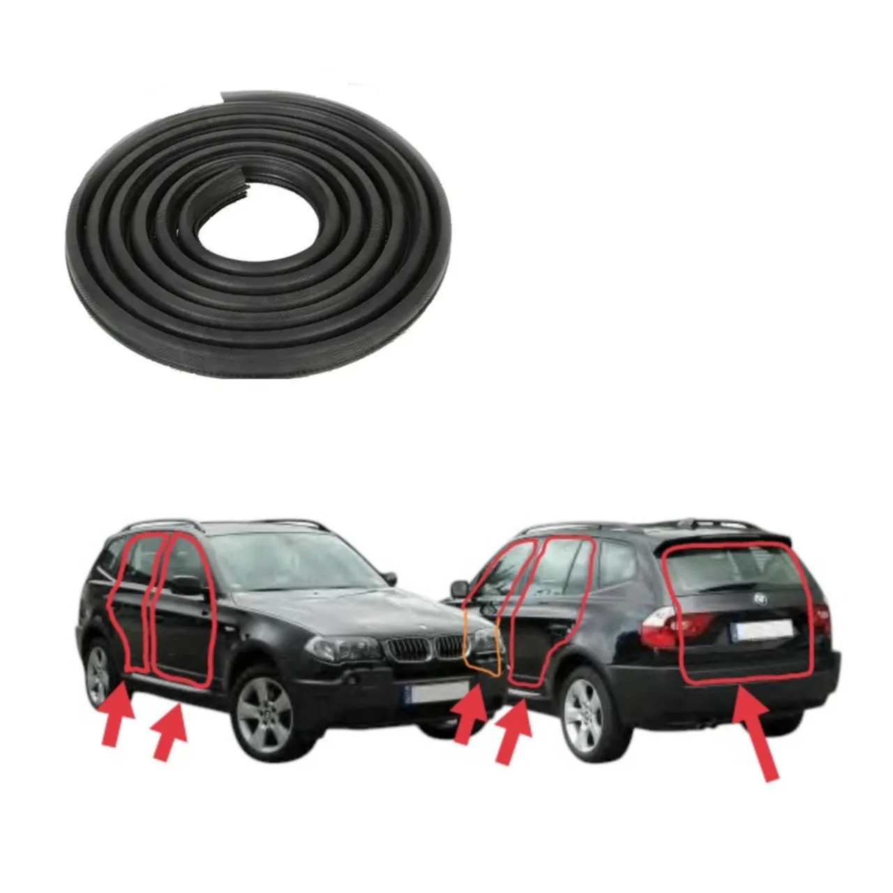 Комплект ущільнювачів 5 шт BMW X3 E83/F25 (2003-2018)