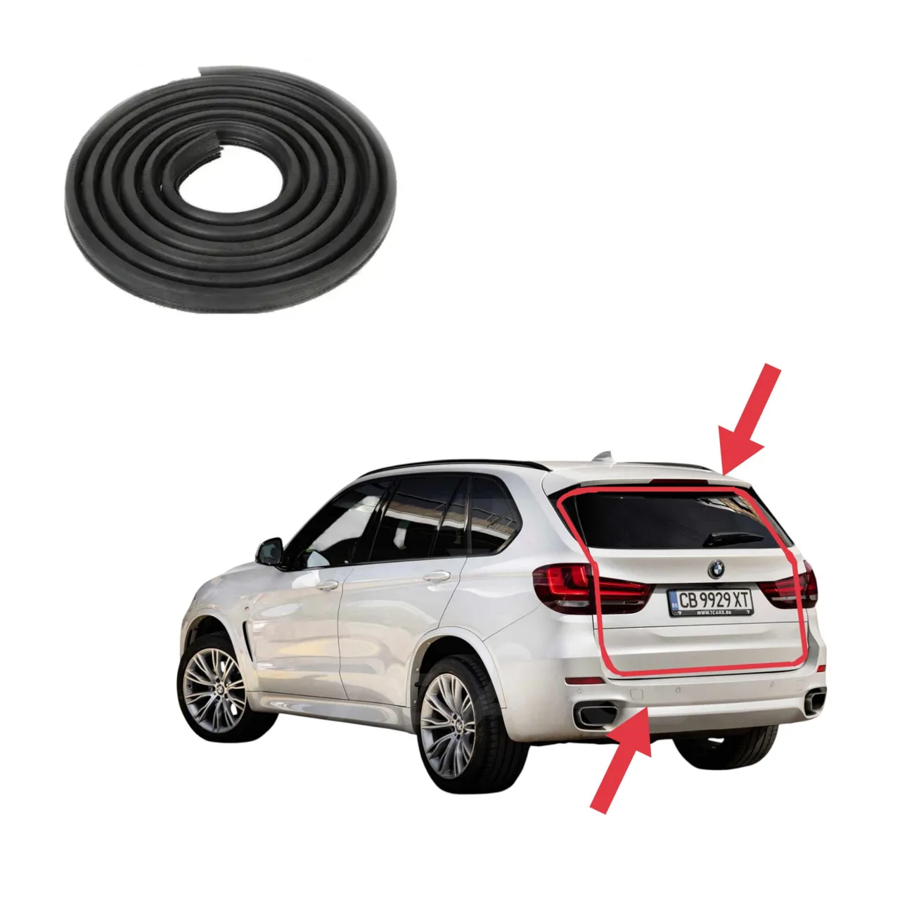 Уплотнитель проёма задней двери ляды BMW X5 F15 (2013-2018)