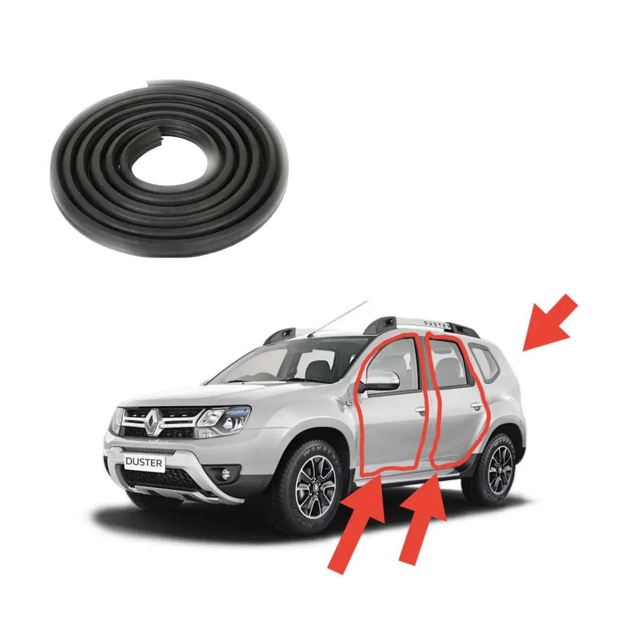 Комплект уплотнителей 5шт Renault Duster / Dacia Duster (2010-2023)
