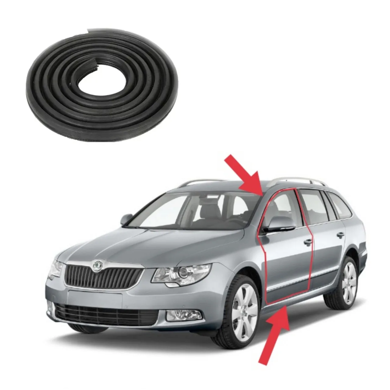 Ущільнювач пройому передньої дверки Skoda SuperB (2008-2015)