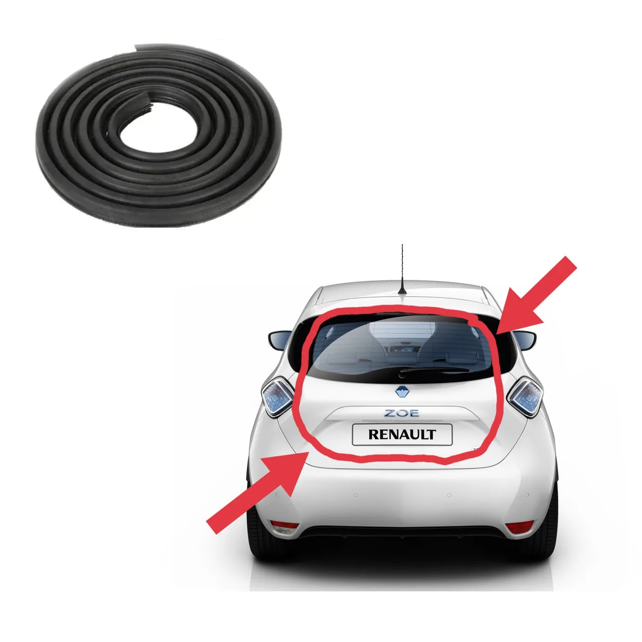 Ущільнювач пройому задньої дверки ляди Renault Zoe (2012-2024)