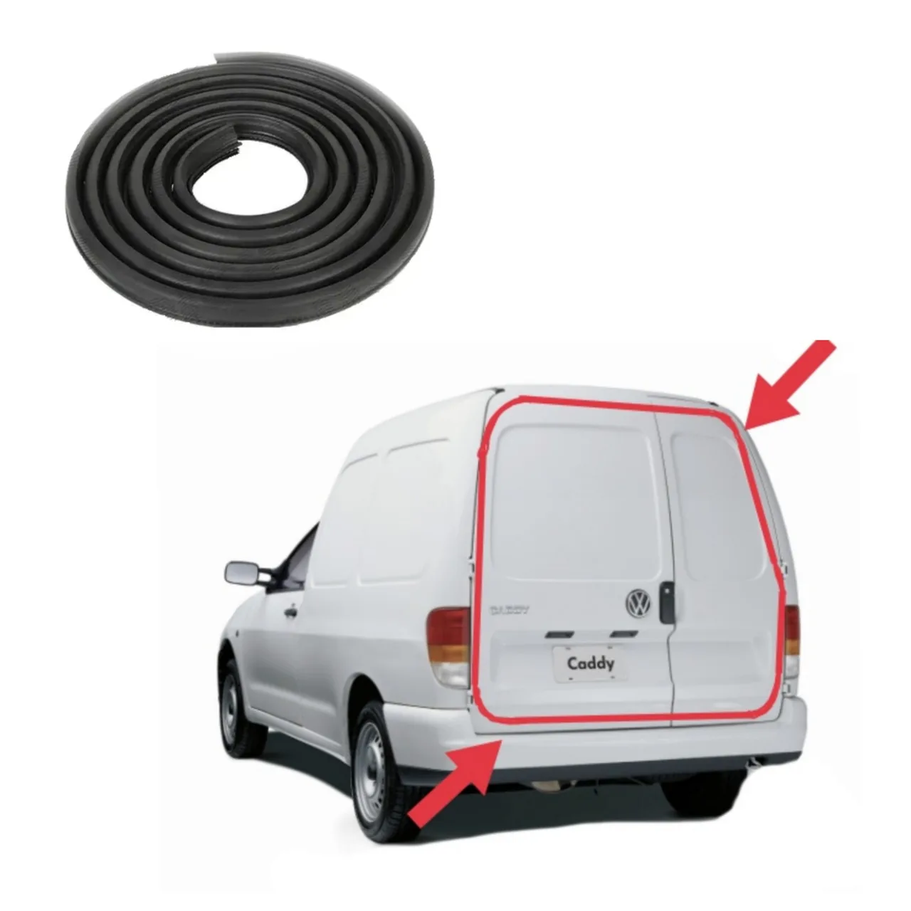 Уплотнитель проёма задний WV Caddy 2 / Seat Inca (1995-2004)