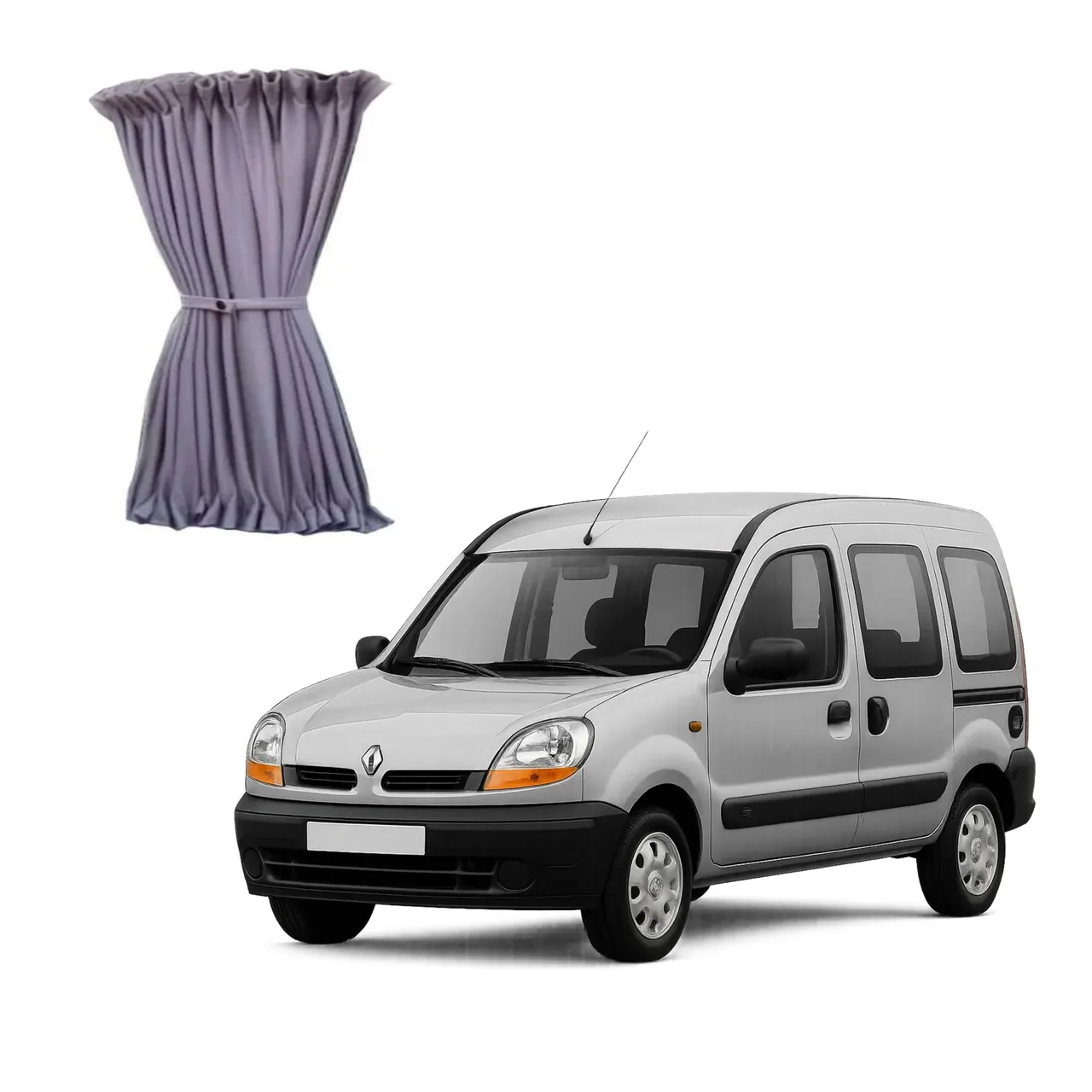 Шторки салона Renault Kango (1998-2008) серые