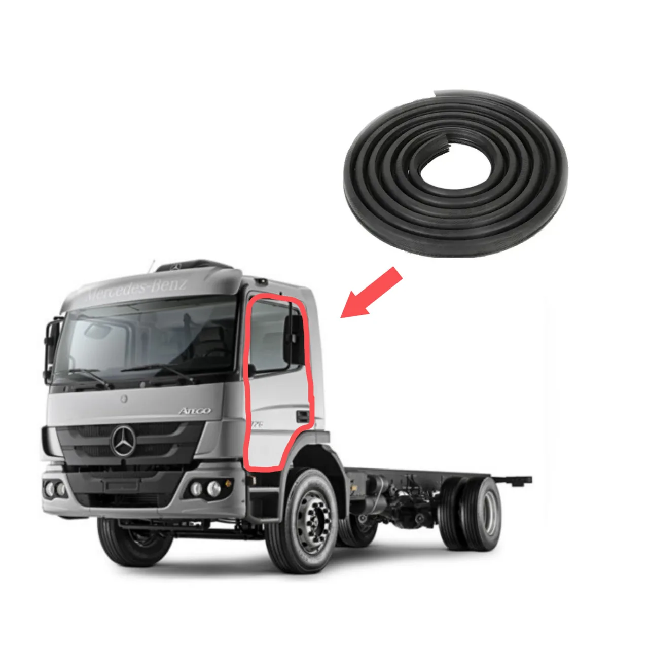 Уплотнитель проёма двери для MB Atego (1998-2024)